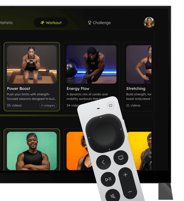 Enjoy your workouts on the big screen with Apple TV.
